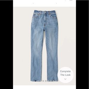 Abercrombie ultrahigh rise slim straight jeans 33L